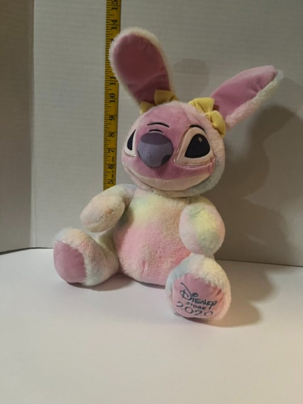 2020 Disney Store Angel Easter Tie Dye Bunny Plush-14 inch used very good